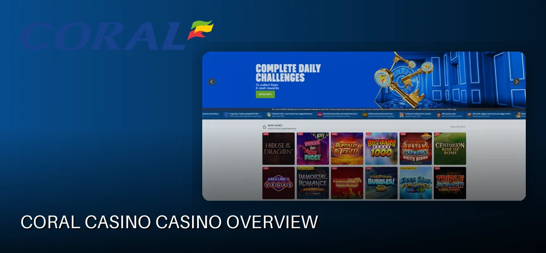 Coral casino promotional banner